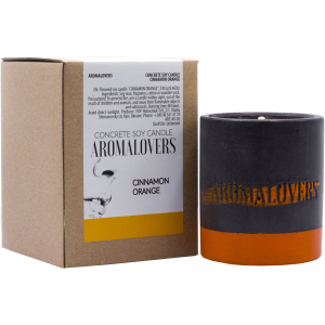 Ароматична свічка Aromalovers Апельсин з соєвою корицею в бетоні 240 г (ROZ6300000037)