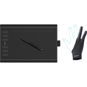 Графічний планшет Huion New 1060 Plus з рукавичкою краща модель в Житомирі