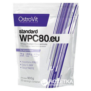 Протеїн OstroVit Standart WPC 80 900 г Полуниця (5902232610369) рейтинг