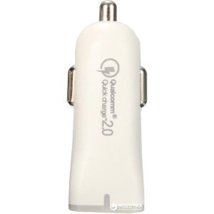 Автомобільний зарядний пристрій Value Qualcomm Quick Charge 2.0 USB White (S0765) краща модель в Житомирі