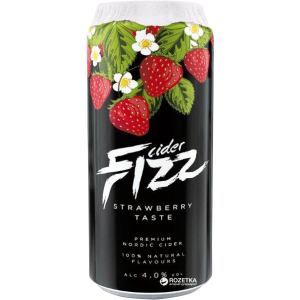 Упаковка сидру Fizz Strawberry 4% 0.5 л x 24 банки (4740098079316) ТОП в Житомирі