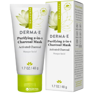 купить Детокс очищающая угольная маска Derma E 2-в-1 48 г (030985012200)