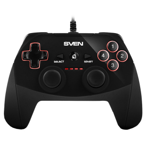 Дротовий геймпад Sven GC-250 PC/PS3/Android Black (00700044) краща модель в Житомирі