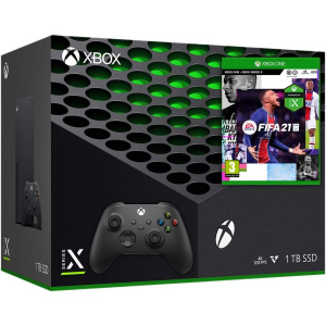 Microsoft Xbox Series X 1Tb + FIFA 21 (російська версія) + дод. Wireless Controller with Bluetooth (Carbon Black) ТОП в Житомирі