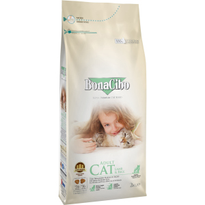 Сухий корм для кішок BonaCibo Adult Cat Lamb&Rice з м'ясом ягняти і рисом 2 кг (BC406120)