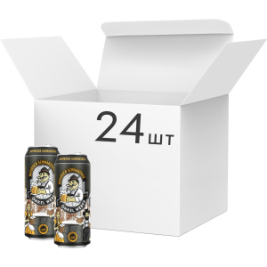 Упаковка пива Onkel Weber Bayerisch Schwarzbier темне фільтроване 4.9% 0.5 х 24 шт (4016762007030) в Житомирі