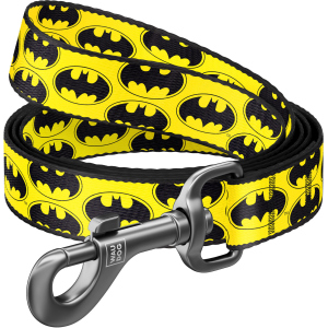 Поводок для собак нейлоновый Collar WAUDOG Nylon, рисунок "Бэтмен Лого", M, Ш 20 мм, Дл 122 см (0120-2001)