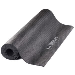 Коврик для йоги LiveUp PVC YOGA MAT 180x61x0.4см Черный в Житомире