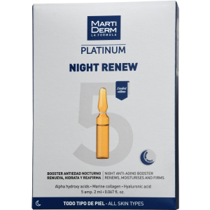 Нічні ампули MartiDerm Platinum Night Renew Ampollas 5 шт х 2 мл (8437019178024) в Житомирі