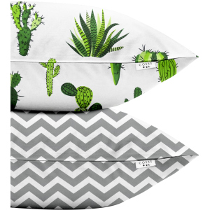 Набір наволочок Cosas Set Pillow Kaktus ZigZag Grey 50х70 2 шт (4822052023594) рейтинг