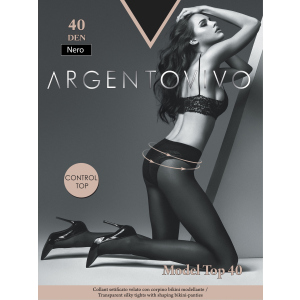 хорошая модель Колготки Argentovivo Model Top 40 Den 3 р Nero (8051403068229)