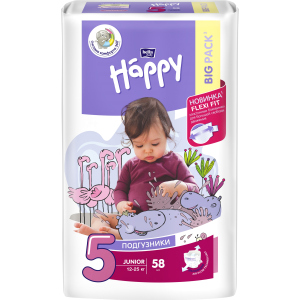 Підгузки дитячі Bella Baby Happy Junior 12-25 кг 58 шт (5900516601133) ТОП в Житомирі