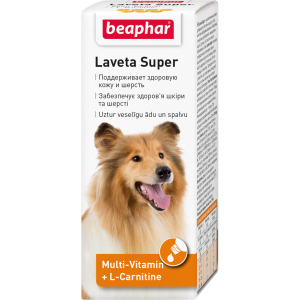 Рідкі вітаміни Beaphar Laveta Super for dogs для вовни собак 50 мл (12554) (8711231125548) в Житомирі