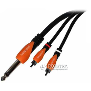 Інсертний кабель Bespeco SLYSRM180 1.8 м Black/Orange (23-14-4-19) ТОП в Житомирі