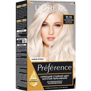 Стійка гель-фарба для волосся L'Oreal Paris Recital Preference 11.11 Холодний попелястий (3600523018277) краща модель в Житомирі