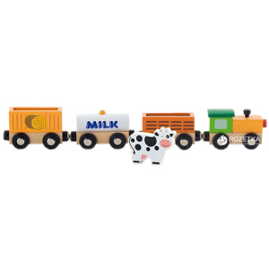 Набір для залізниці Viga Toys Поїзд-ферма (50821)