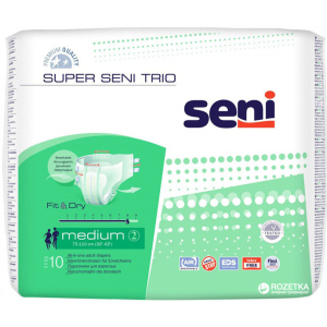 Подгузники для взрослых Seni Super Trio Medium 10 шт (5900516691707) в Житомире