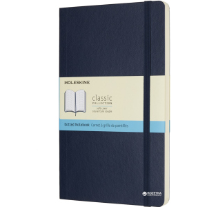 Записная книга Moleskine Classic 13 х 21 см 192 страницы в точку Сапфир Мягкая обложка (8055002854764) лучшая модель в Житомире