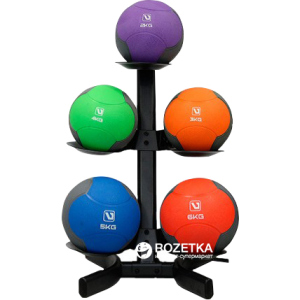 Подставка под медболы и гири LiveUp Kettle Bell Rack Black (LS1982) надежный