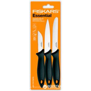 хороша модель Набір ножів для чищення Fiskars Essential 3 шт (1023785)