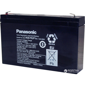 Аккумуляторная батарея Panasonic 6V 7.2Ah (LC-R067R2P1) ТОП в Житомире