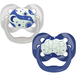Пустушка Dr. Brown's Advantage нічна з підсвічуванням 0-6 місяців Блакитна 2 шт (PA12004-INTL) ТОП в Житомирі