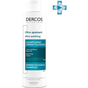 Заспокійливий шампунь Vichy Dercos для чутливої ​​шкіри голови, для нормального та жирного волосся 200 мл (3337875485128) ТОП в Житомирі