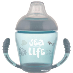 Кухоль Canpol babies непроливайка з м'яким силіконовим носиком Sea Life сіра 230 мл (56/501_grey) в Житомирі