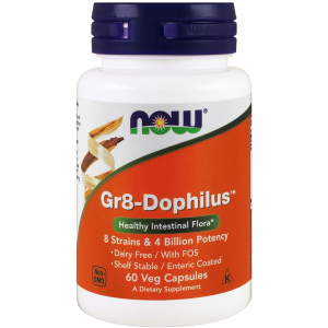 Пробіотики Now Foods Gr8-Dophilus 60 гелевих капсул (733739029126) в Житомирі