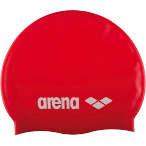 Шапочка для плавання Arena Classic Silicone 91662-044 Red-white (3468335686042) краща модель в Житомирі