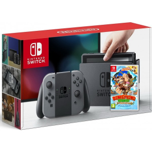 купить Nintendo Switch Gray + Игра Donkey Kong Country: Tropical Freeze