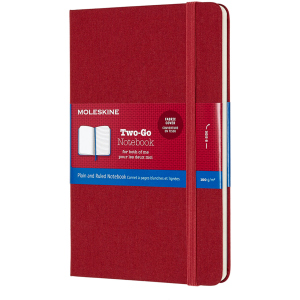 купить Записная книга Moleskine Two-Go 11.5 x 17.5 см 144 старницы Бордовая (8058647620183)