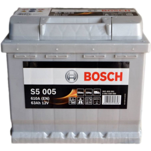 Автомобільний акумулятор Bosch 63Аh Єв (-/+) S5005 (610EN) (0 092 S50 050) в Житомирі