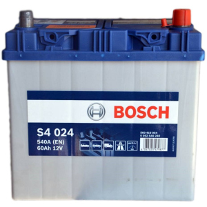 Автомобільний акумулятор Bosch 60Аh (-/+) ASIA Євро S4024 (540EN) (0 092 S40 240)