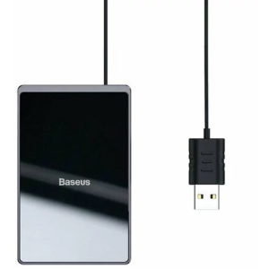 Бездротовий зарядний пристрій Baseus Wireless Charger Card Ultra Thin 15W (WX01B-01) Black