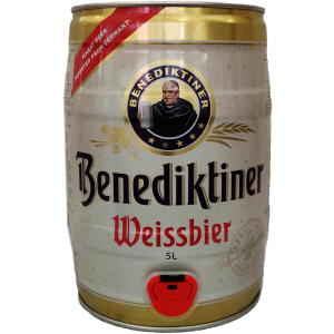 Пиво Benedektiner пшеничне світле нефільтроване 5.4% 5 л (4052179000390) краща модель в Житомирі