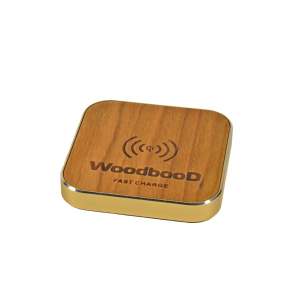 Беспроводная зарядка для смартфонов WoodbooD Wireless Charge Standart Gold ТОП в Житомире