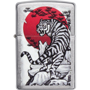 Зажигалка Zippo 200 Asian Tiger Design Серебристая (Zippo 29889) лучшая модель в Житомире