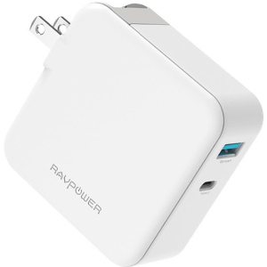 Зарядное устройство RavPower Usb Wall Charger Quick Charge Usb and USB-C 45W White (RP-PC081) в Житомире