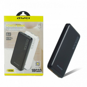 Портативний зарядний пристрій 10000 mAh Power Bank Awei (P28K) чорний ТОП в Житомирі