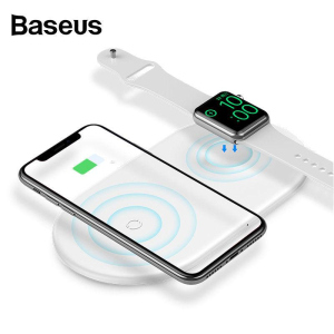 Бездротовий зарядний пристрій Baseus WX2IN1 Smart 2in1 White