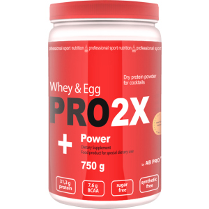 Протеин AB PRO PRO 2X Whey&amp;Egg Power 750 г Strawberry (2X750AB00ST23) краща модель в Житомирі