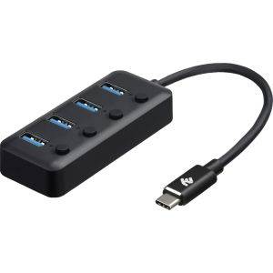 USB-хаб 2E Type-C на 4-USB3.0 25 см (2E-W1406) краща модель в Житомирі