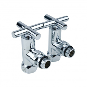 Комплект кутових радіаторних кранів Raftec Chrome RV-3034 1/2"x3/4" в Житомирі