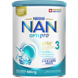 Сухая молочная смесь Nestle NAN 3 Optipro с олигосахаридом 2'FL для детей от 12 месяцев 400 г (7613032476175) в Житомире