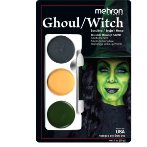 Набір кремового гриму для образу Mehron Tri-Color Makeup Palette "Відьма/Готика" 20 г (403-G) (764294503974) краща модель в Житомирі