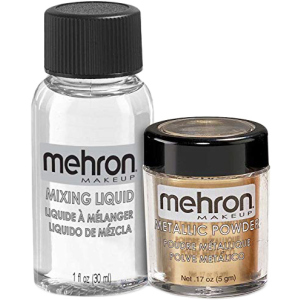 Металлическая пудра-порошок Mehron Metallic Powder + жидкость для смешивания Gold (129C-ML-GD) (764294529110) в Житомире