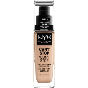 Жидкая тональная основа NYX Professional Makeup Can`t Stop Won`t Stop 24-Hour Foundation 06 Vanilla 30 мл (800897157210)