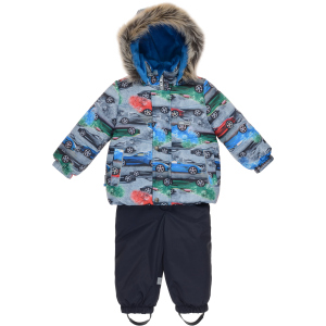 Зимовий комплект (куртка + напівкомбінезон) Lenne Roby 19314/6000 80 см Сірий з блакитним (4741578383046) краща модель в Житомирі