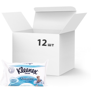 Упаковка вологого туалетного паперу Kleenex CleanCare листовий (змінний блок) 12 пачок по 42 шт (5029053019086) (5029054035351) в Житомирі